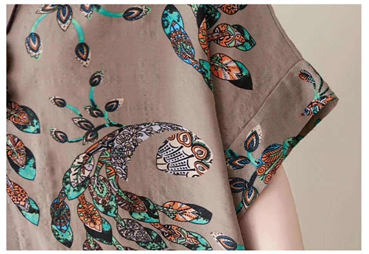 Women's Dress Pattern Printed Short Sleeve